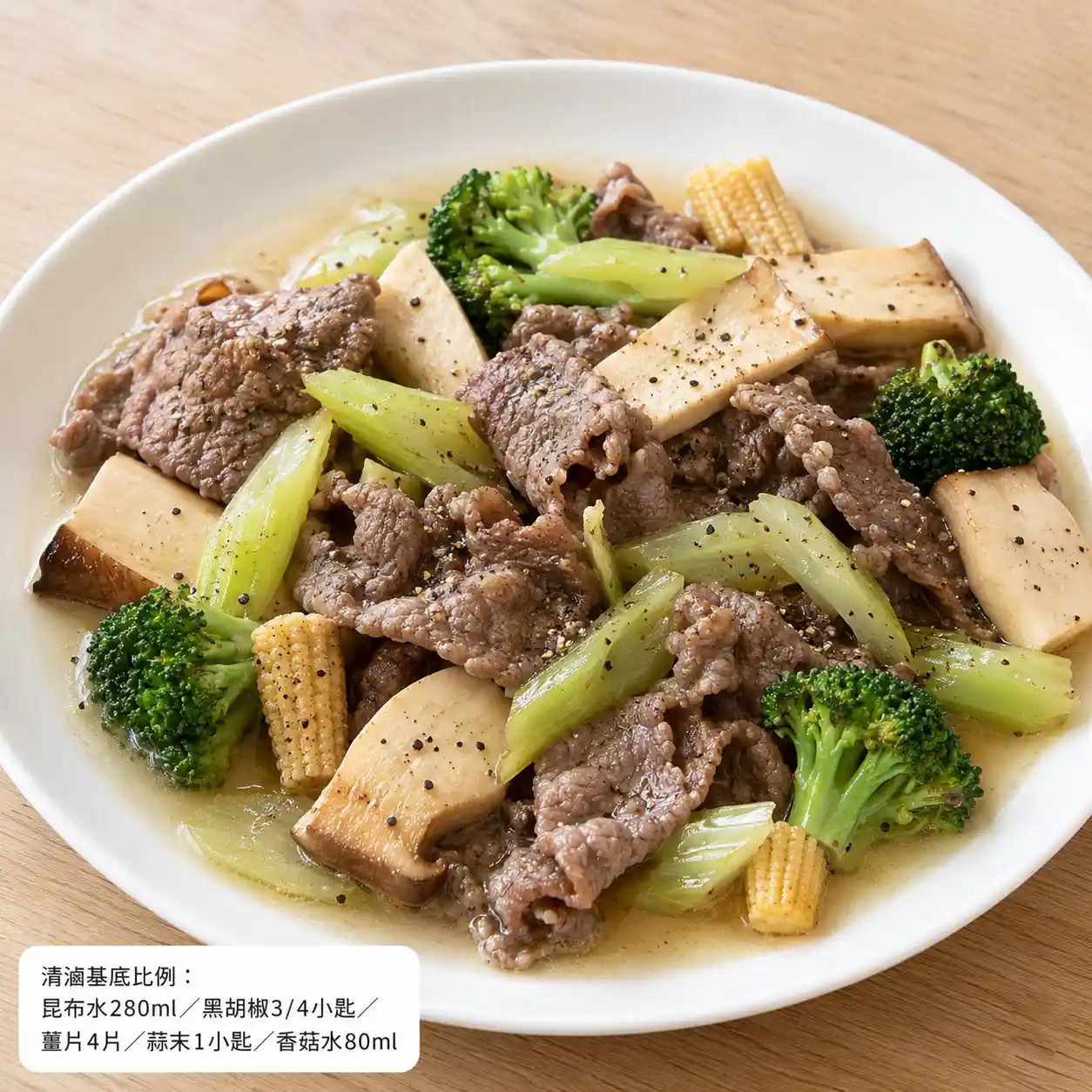 黑胡椒藥膳牛肉杏鮑菇清滷