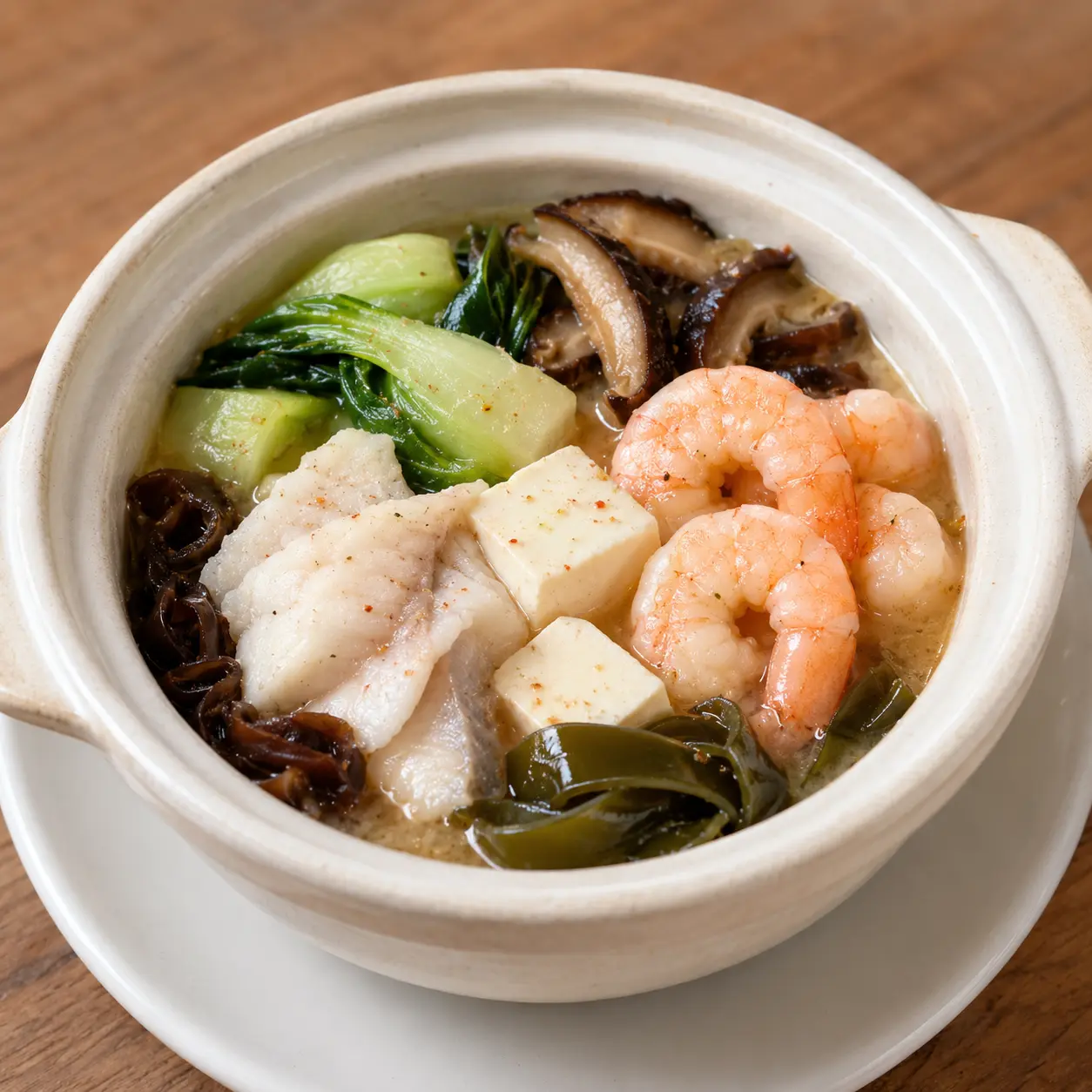 烏醋椒麻味噌豆腐魚蝦盅