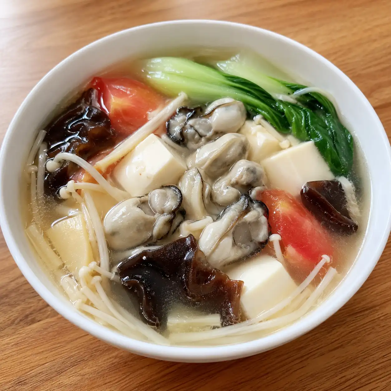 酸辣鮮蚵豆腐湯