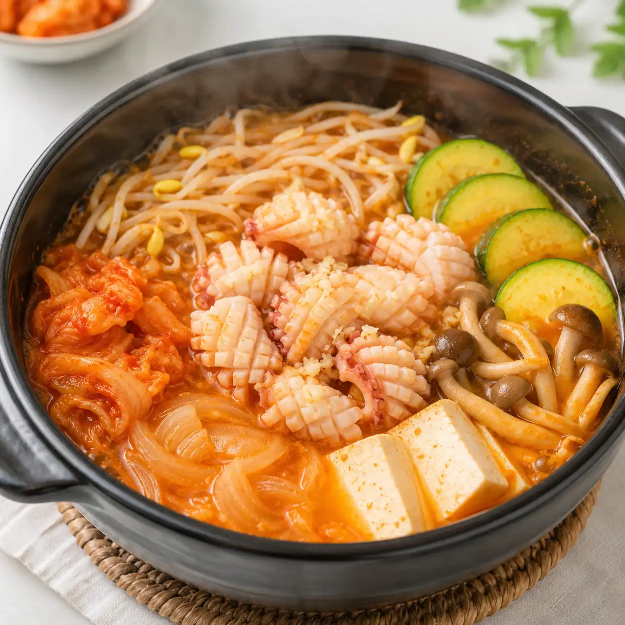 韓式泡菜魷魚豆芽鍋
