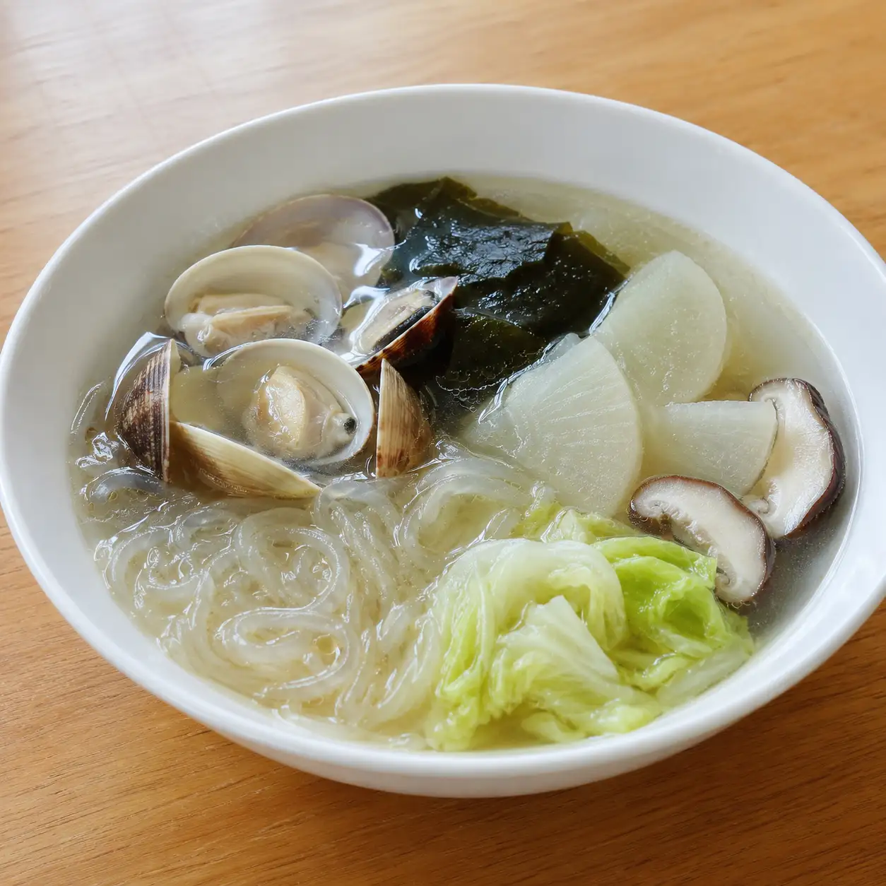 蛤蜊昆布蒟蒻湯麵