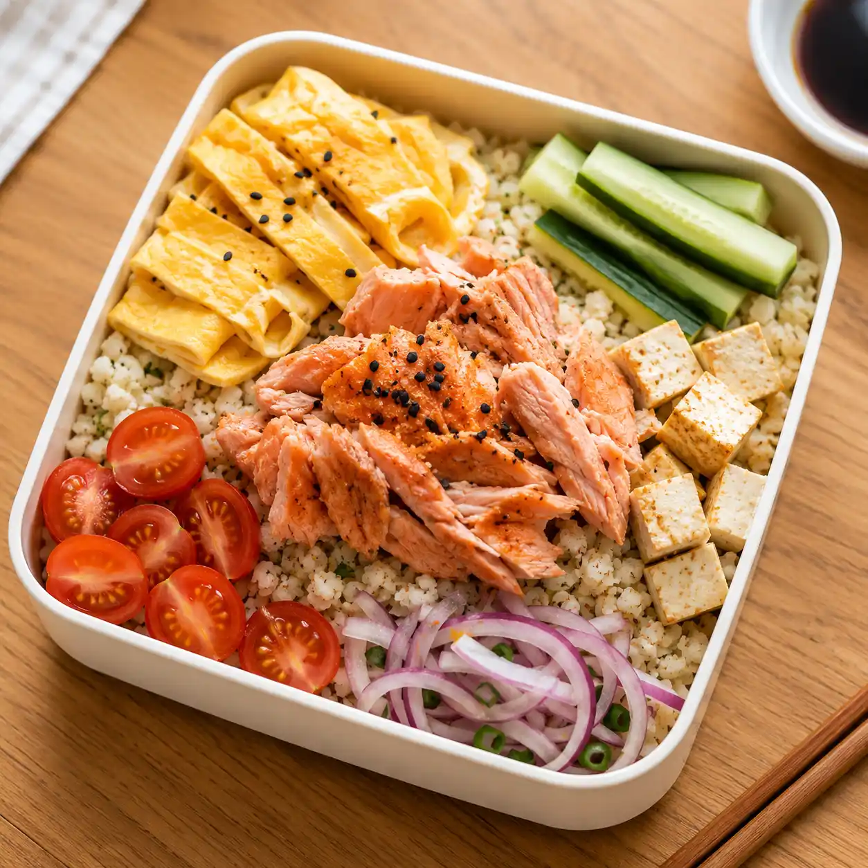 鮭魚蛋皮壽司飯替代盒