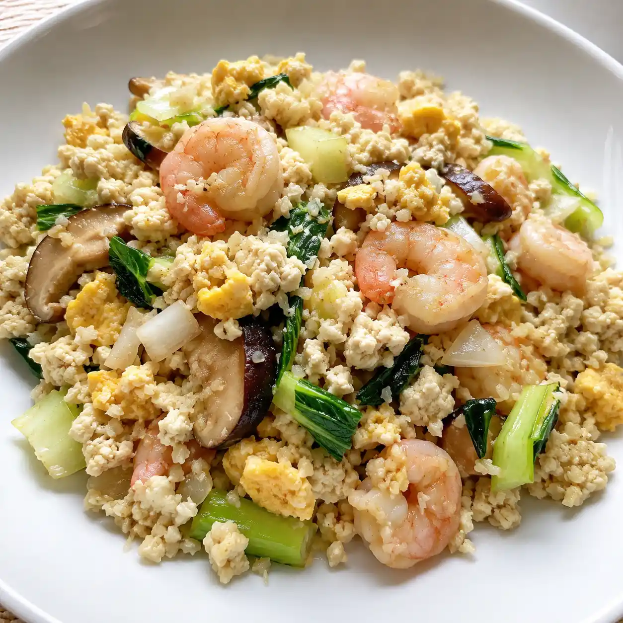 蝦仁豆腐蛋炒飯替代