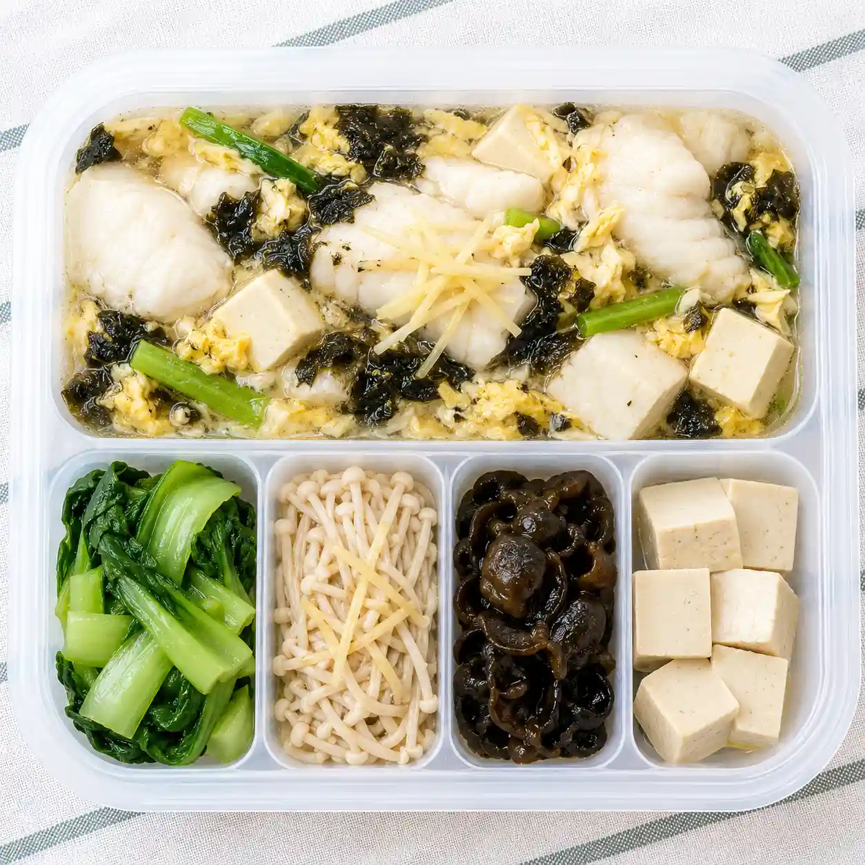 紫菜魚片蛋花餐盒