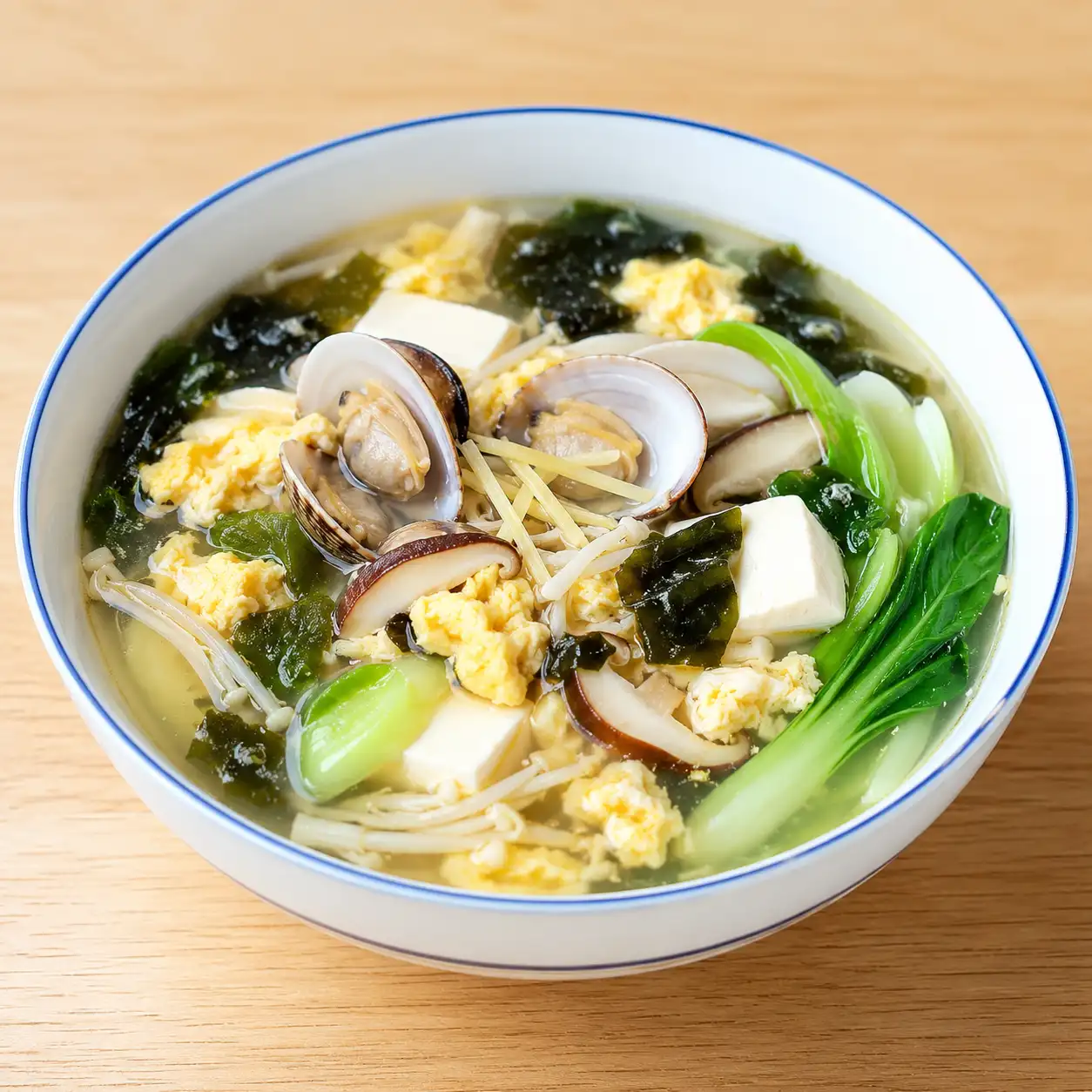 蛤蜊韭菜豆芽清湯