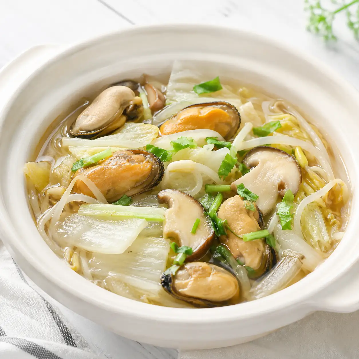 白菜菇汁淡菜低油煮