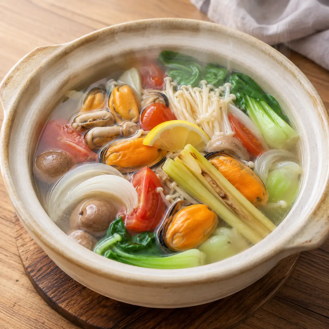 香茅檸檬淡菜菇菇湯