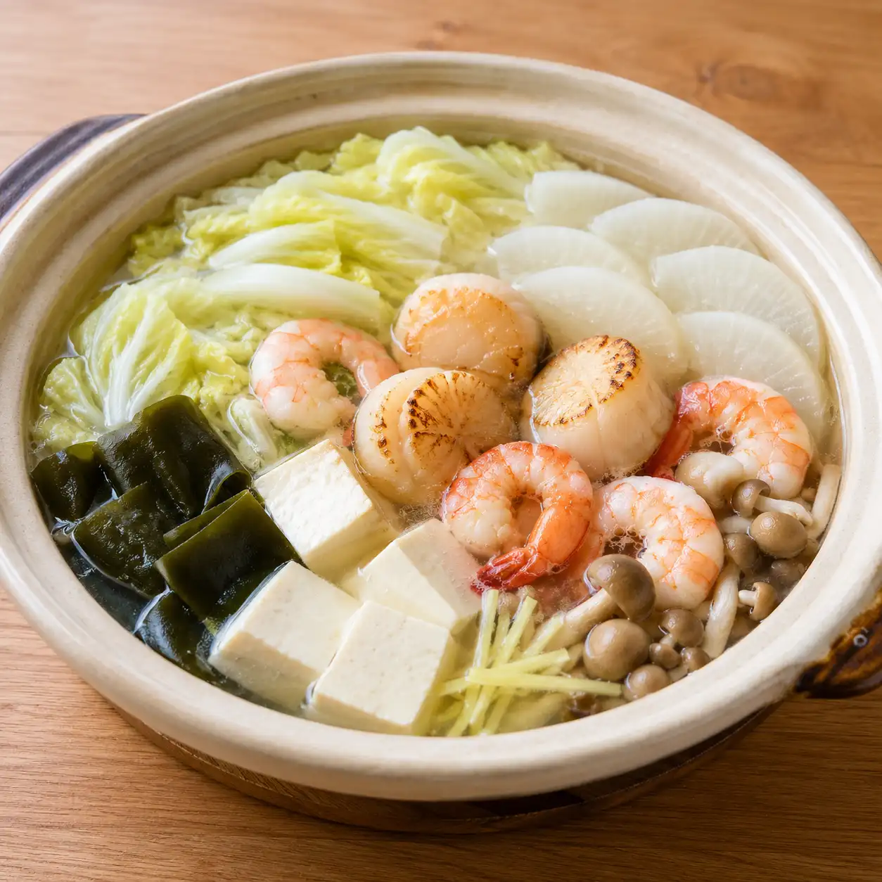 昆布豆腐干貝蝦仁鍋