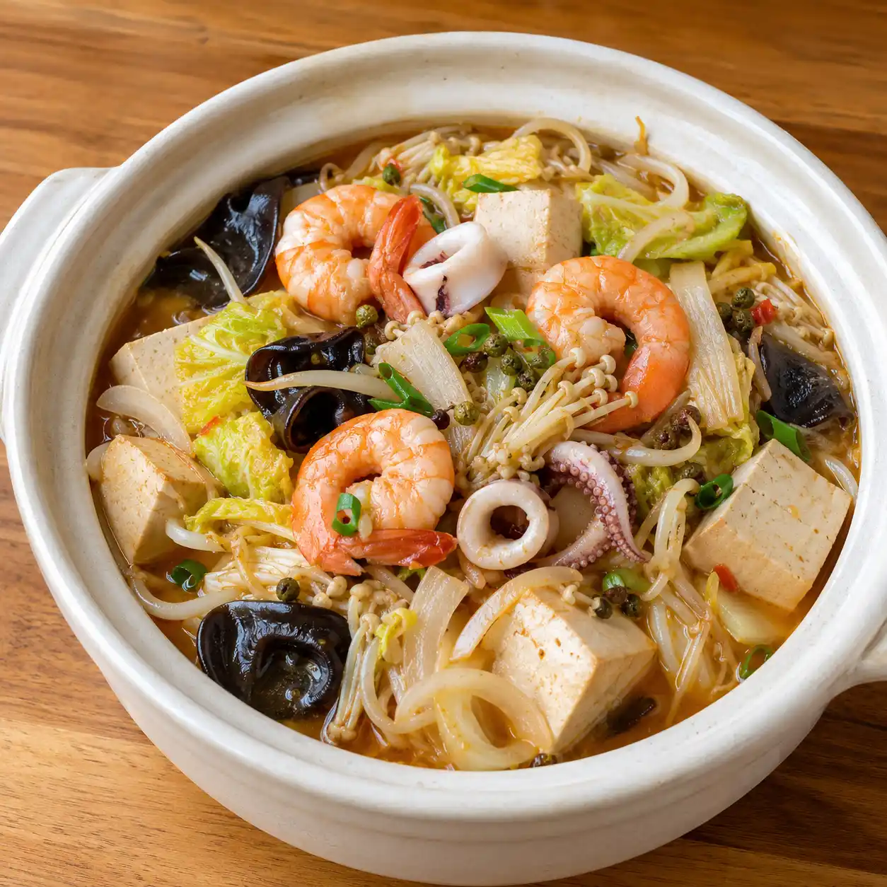 椒麻海鮮豆腐總匯鍋