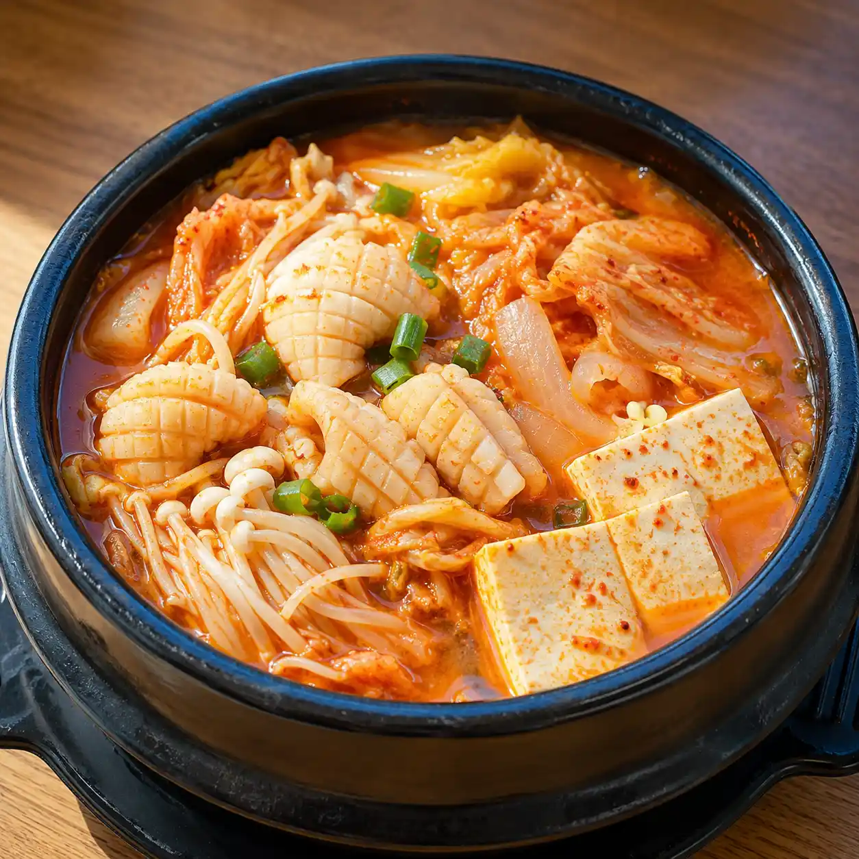 韓式泡菜花枝豆腐煲