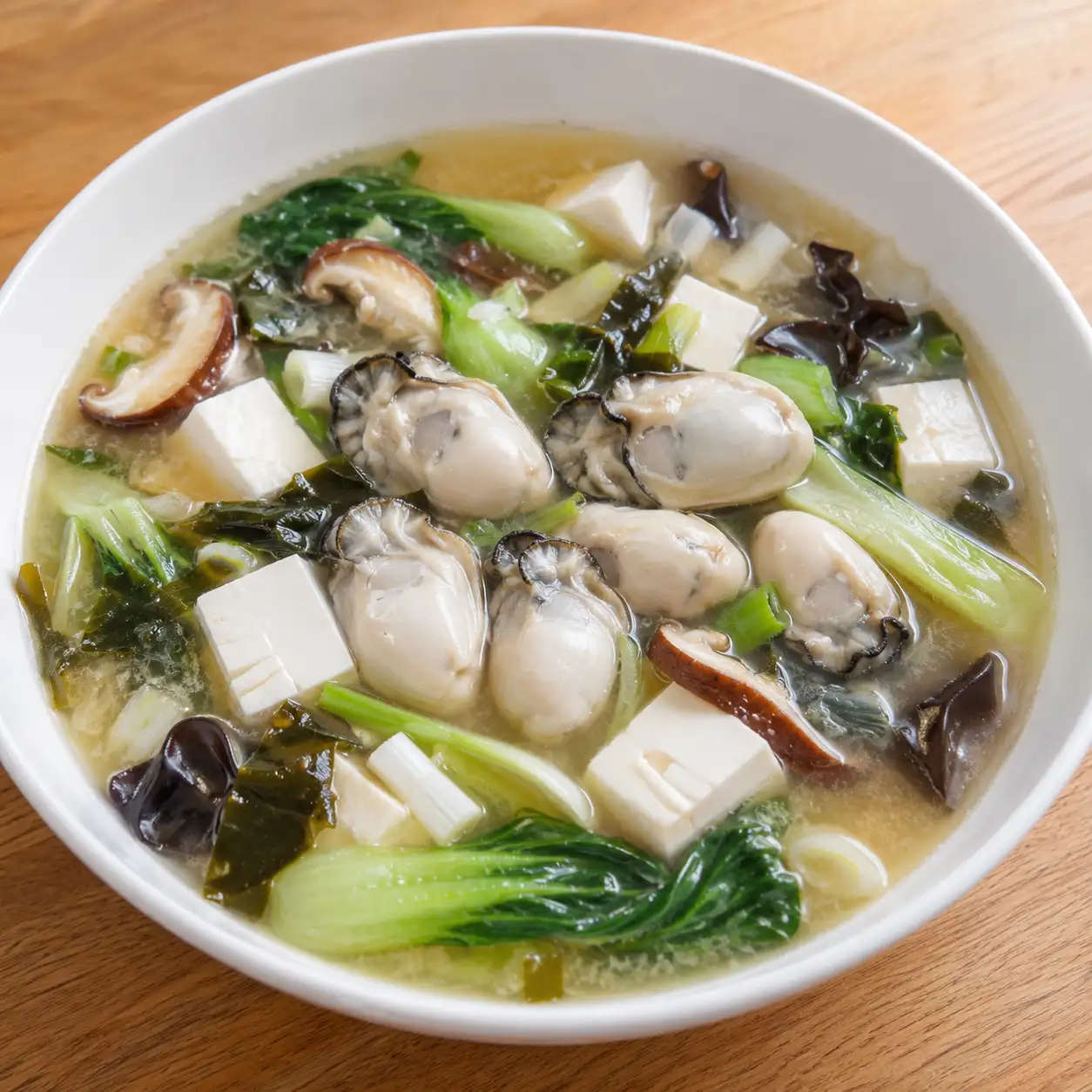 味噌鮮蚵蔥白豆腐湯