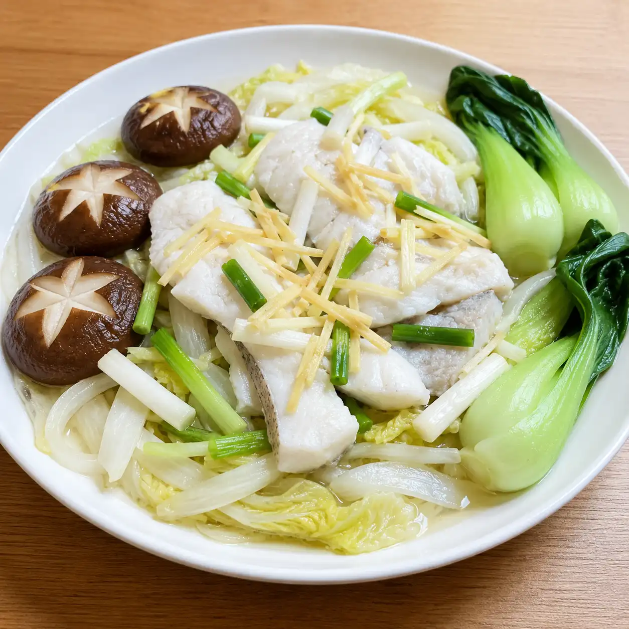 薑蔥魚片洋蔥清蒸盤