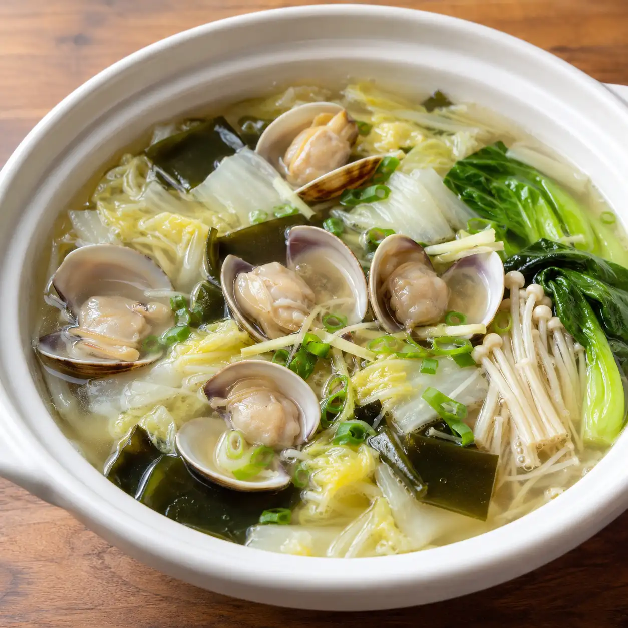 昆布蛤蜊白菜一鍋鮮湯餐