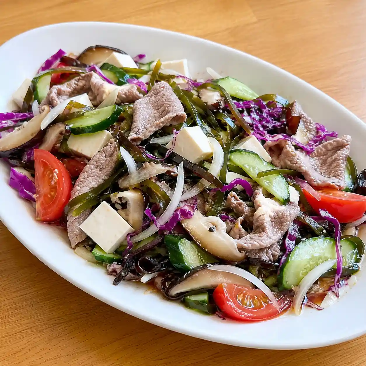 昆布牛肉豆腐冷熱沙拉