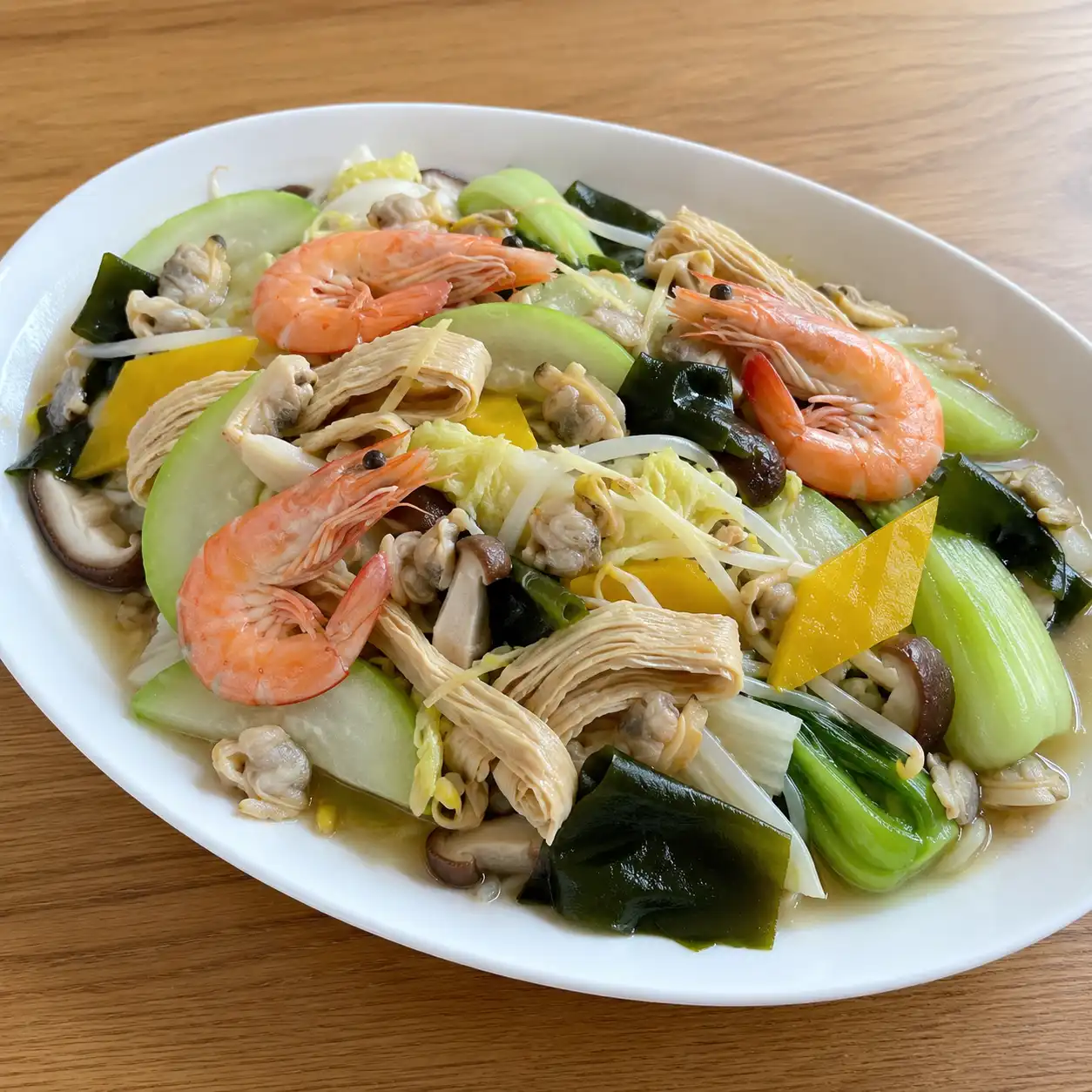 海鮮豆皮瓠瓜冷溫沙拉