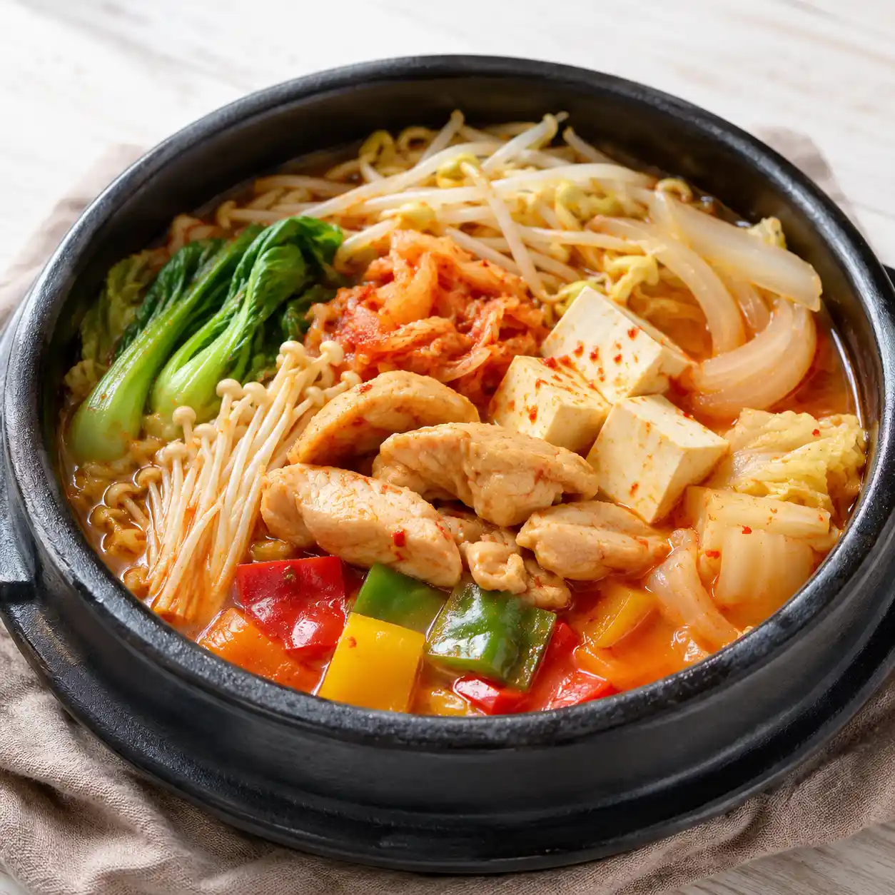 泡菜雞柳豆腐彩蔬一鍋鍋
