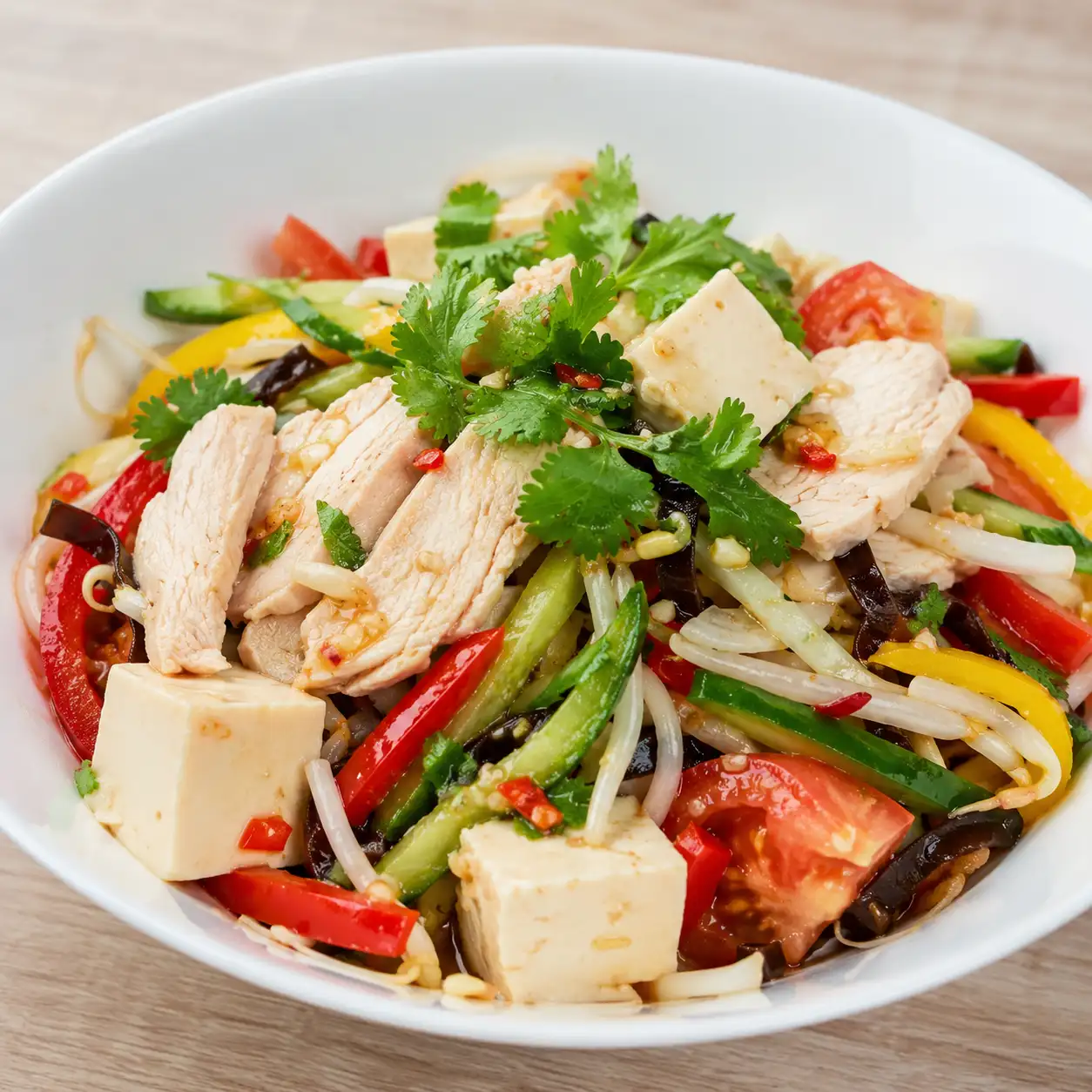 泰式雞胸豆腐彩蔬冷拌