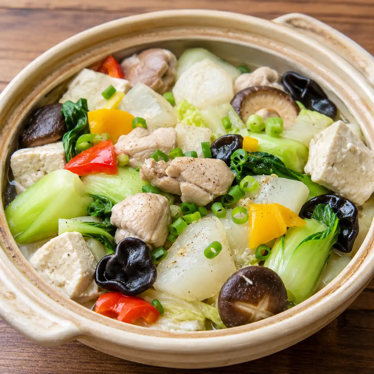 白胡椒雞肉豆腐蘿蔔煲