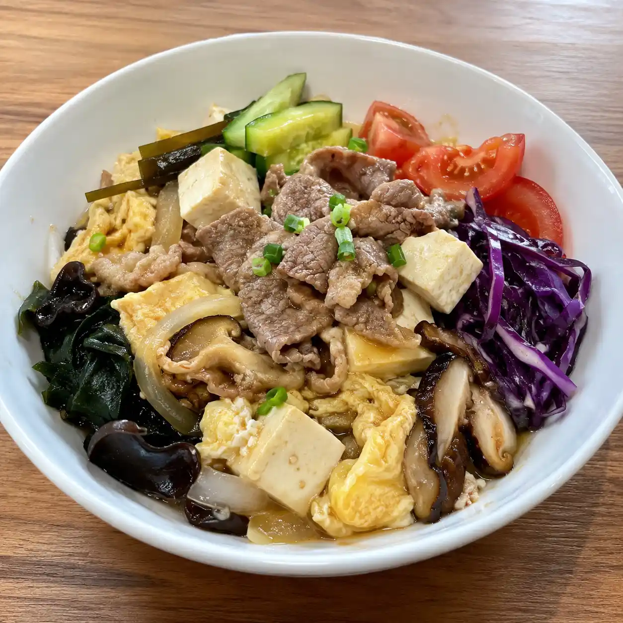 昆布牛肉豆腐蛋液冷熱碗