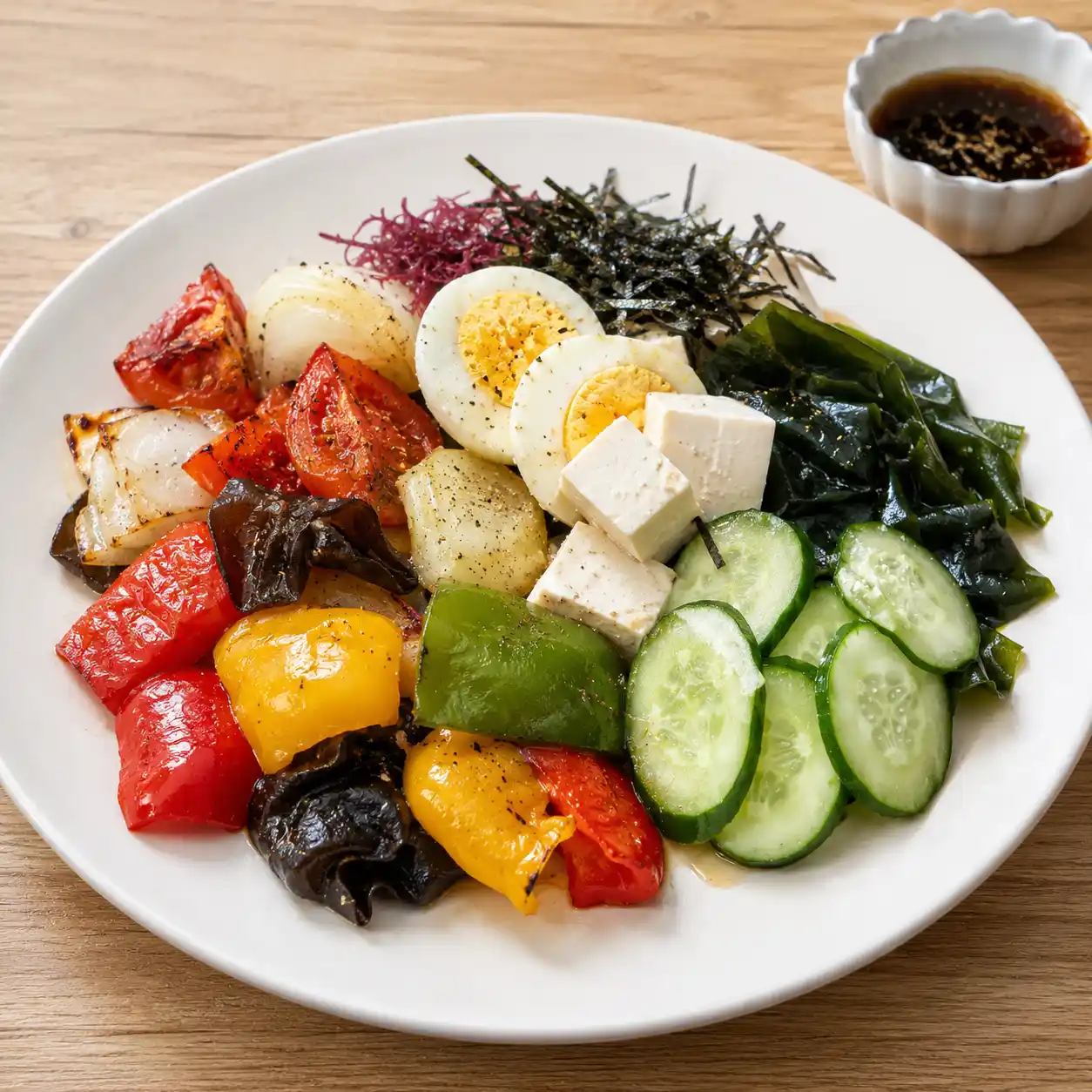 海帶芽豆腐彩蔬冷熱烤盤