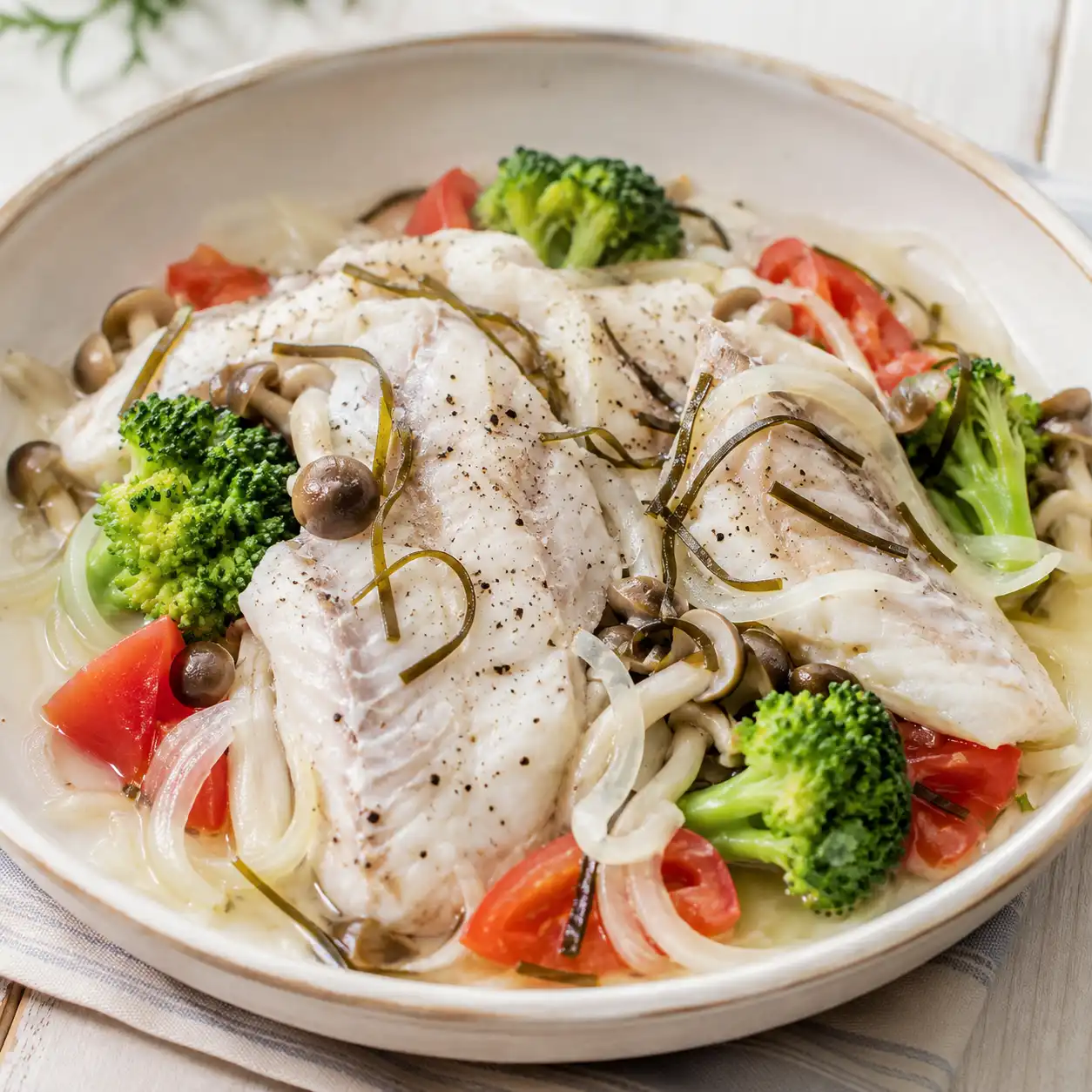 昆布檸檬洋蔥鱸魚片