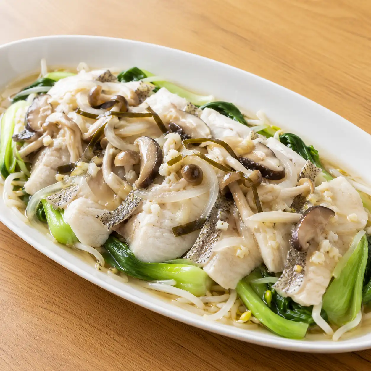 昆布蒜香菇魚片