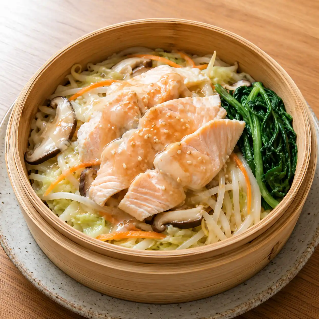 胡麻高麗菜蒸嫩魚片