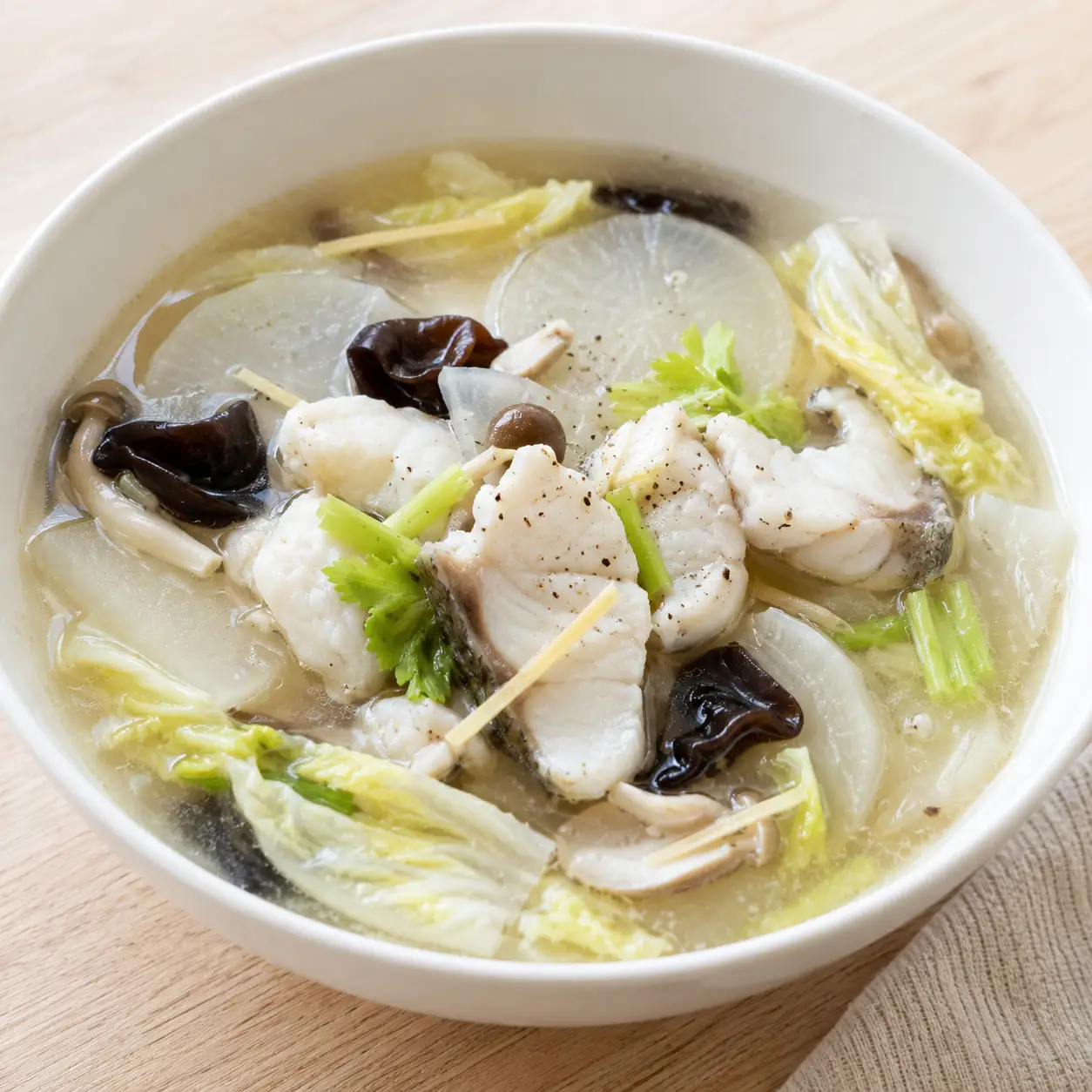 白蘿蔔胡椒魚片湯