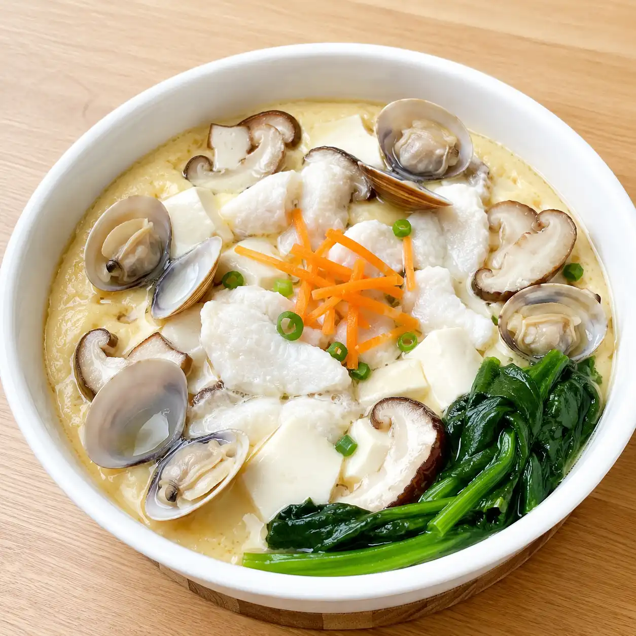 芙蓉蛋豆腐魚片蒸碗