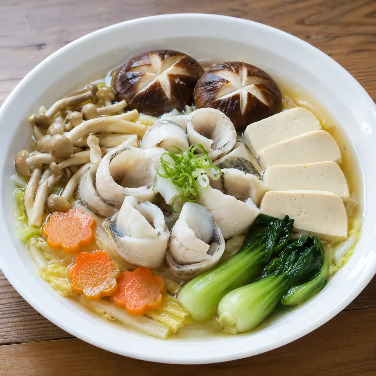 香菇豆腐魚片炊蒸盤