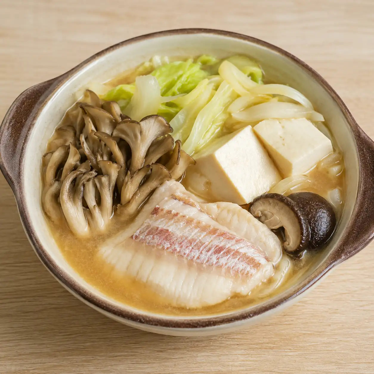 味噌菇香豆腐魚片