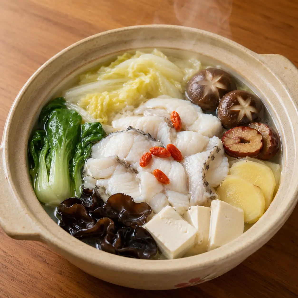 藥膳感枸杞薑棗魚片鍋