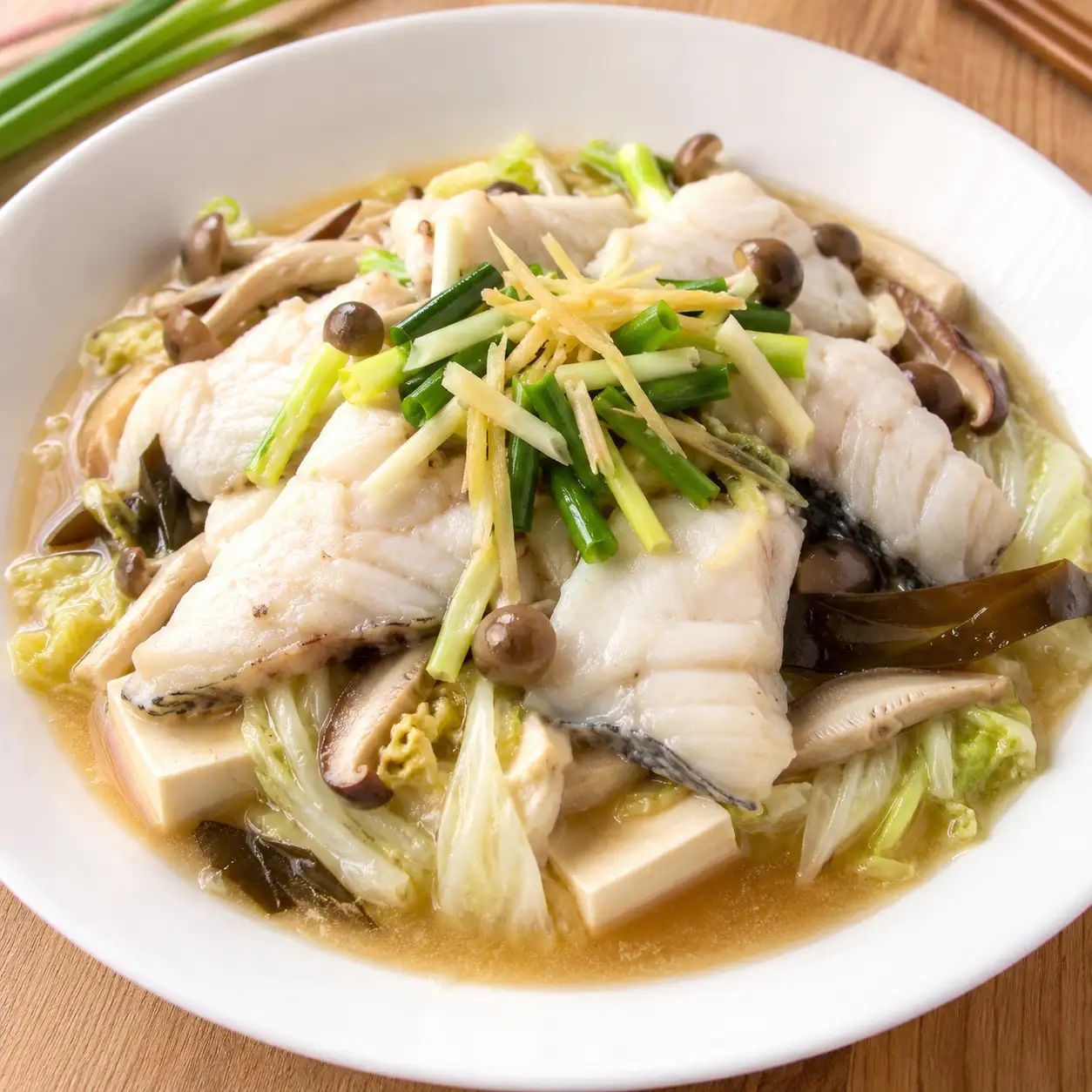 薑蔥味噌菇菇魚片