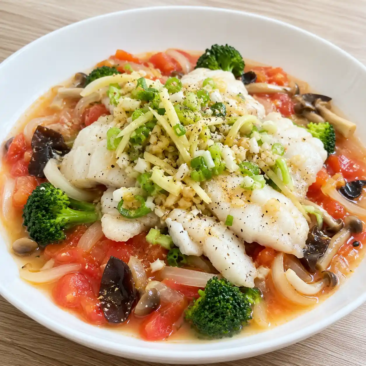 薑蔥蒜泥茄汁魚片