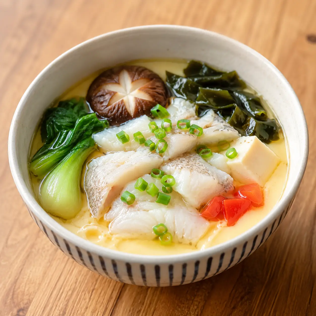 薑蔥昆布茶碗蒸魚片