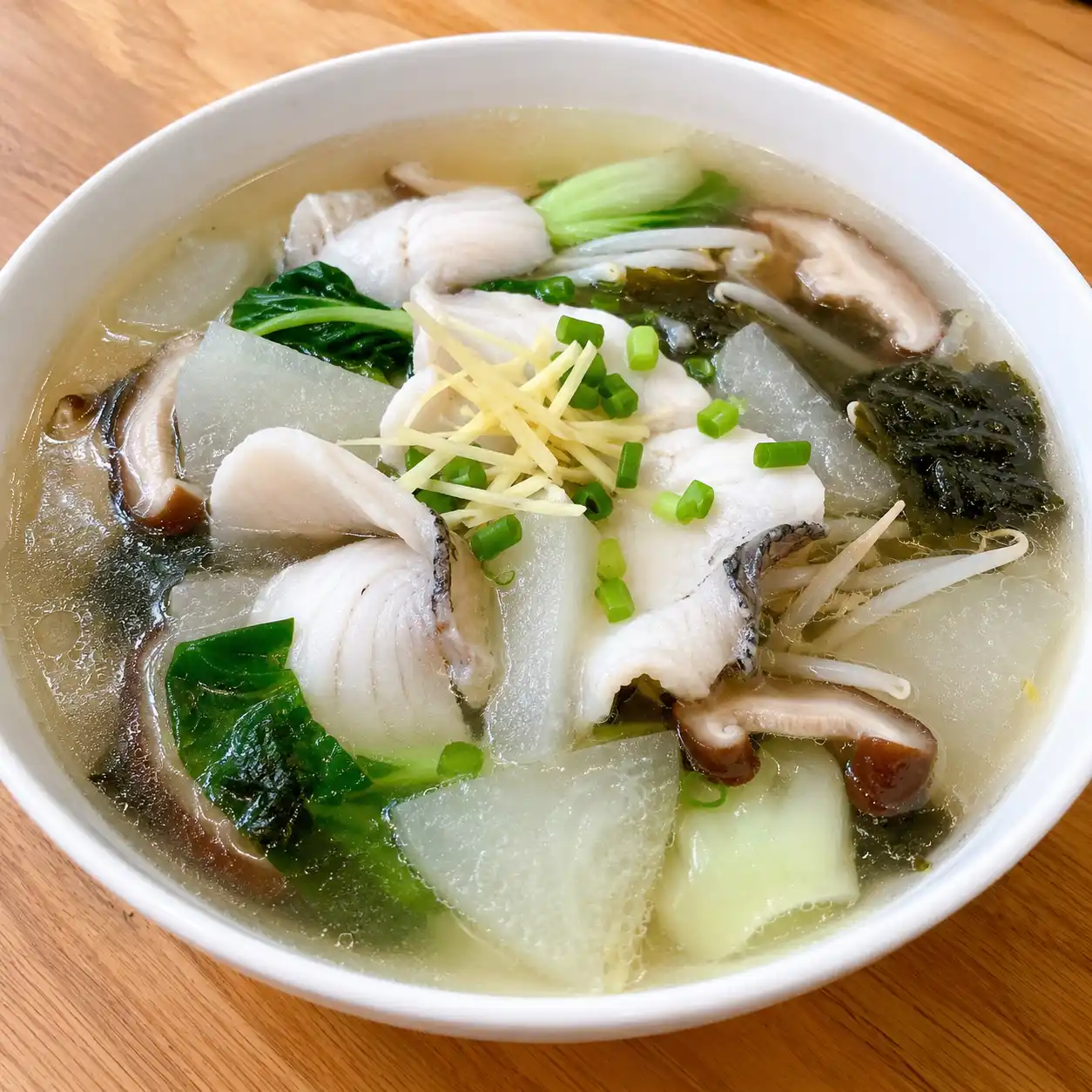薑蔥冬瓜清湯魚片
