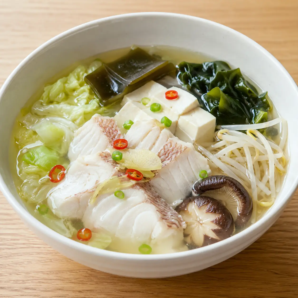 酸辣昆布魚片豆腐湯