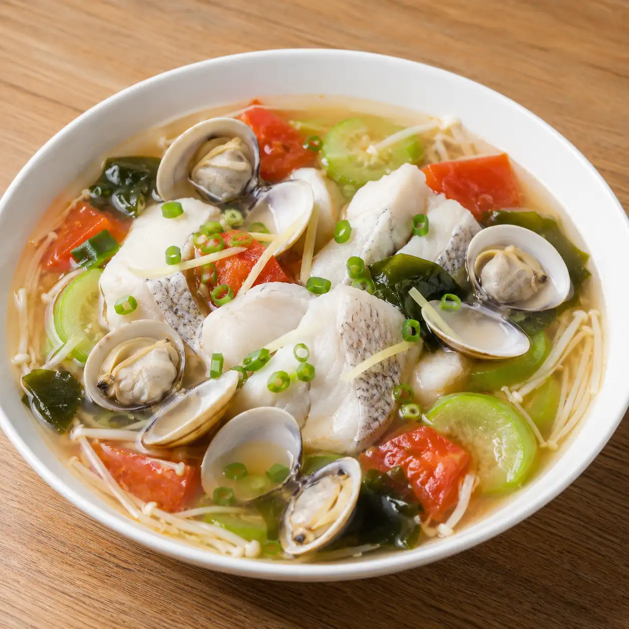 番茄蛤蜊魚片鮮湯
