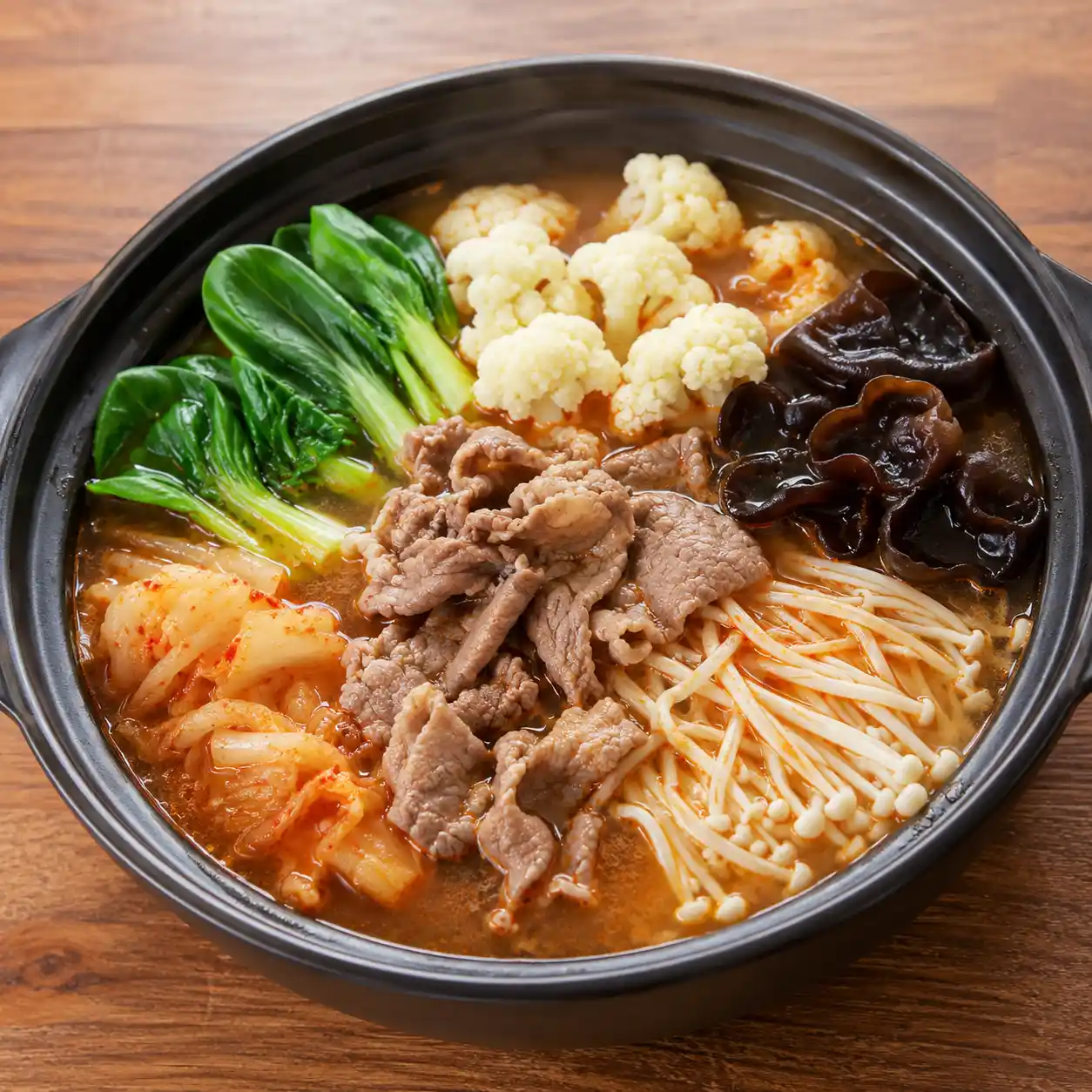 泡菜椒麻牛肉金針菇鍋