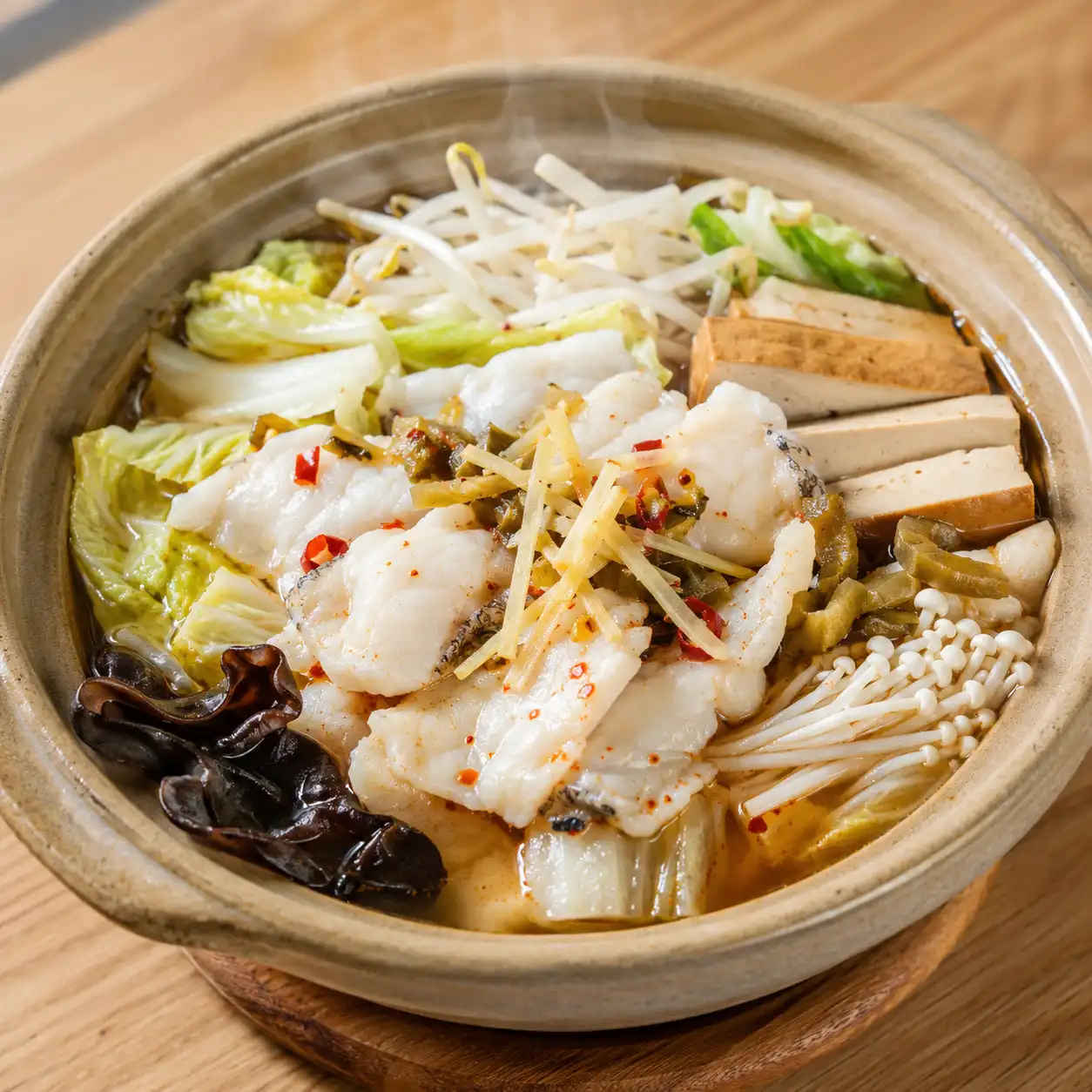 酸菜麻辣豆干魚片鍋