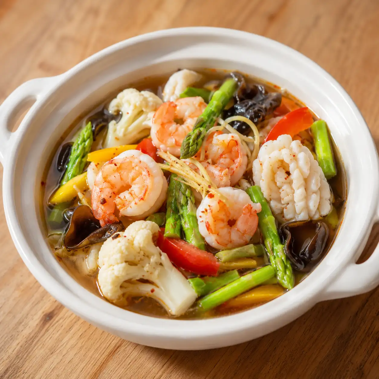 麻辣昆布蝦仁花枝清湯鍋