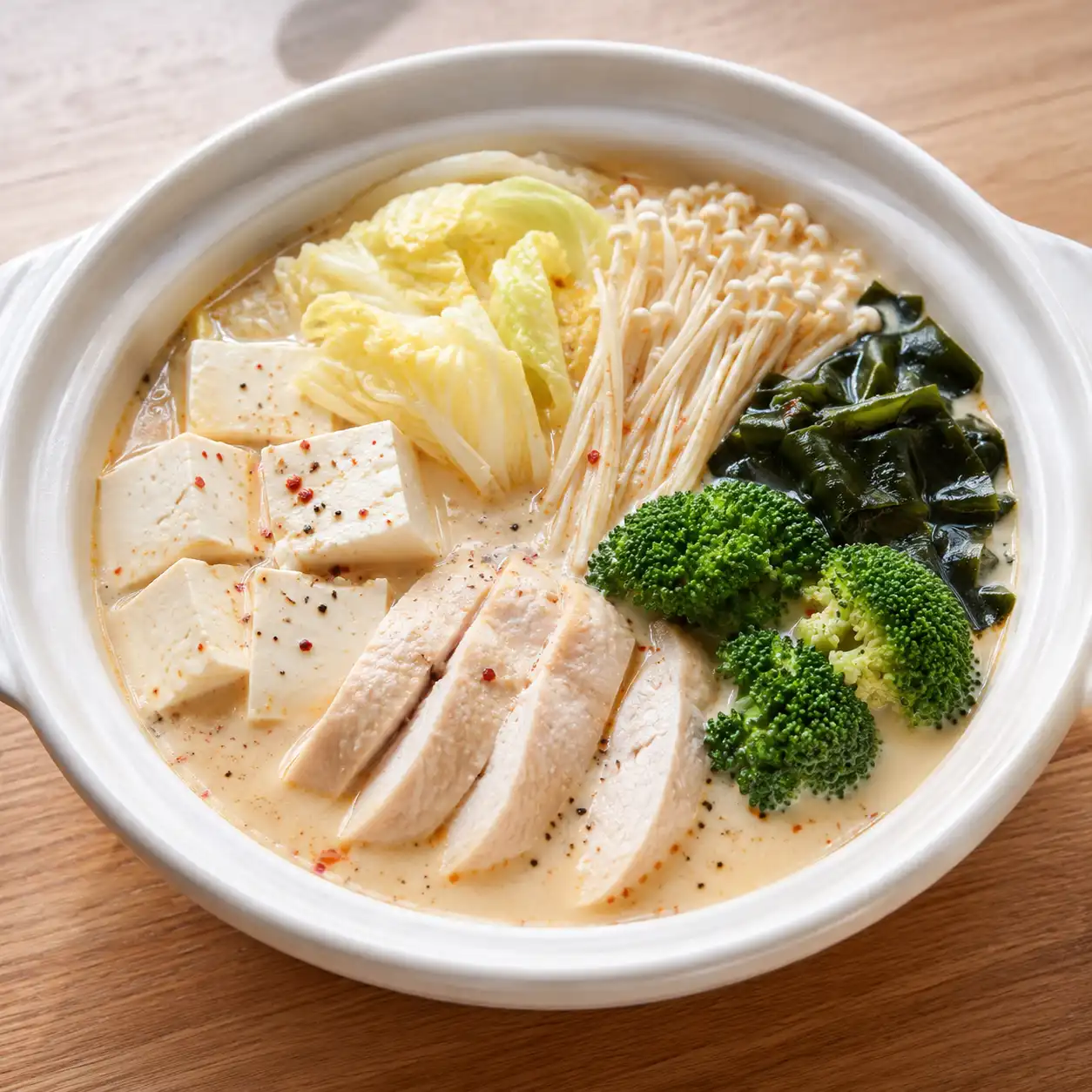 豆漿麻辣昆布雞肉白湯鍋