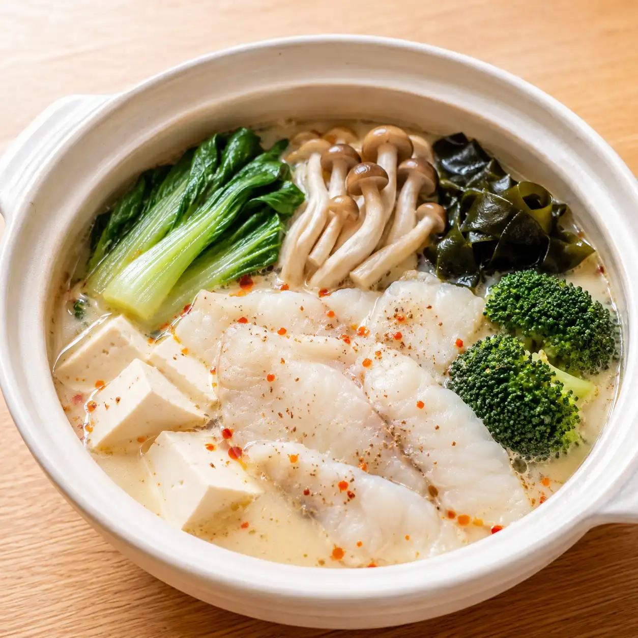 味噌麻辣昆布魚片白湯鍋