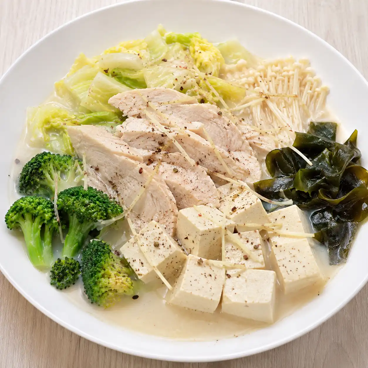 豆漿胡椒麻辣雞肉豆腐冷盤