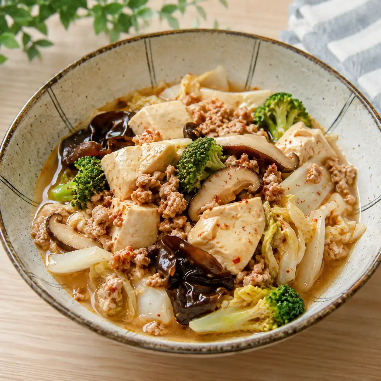 麻辣滷香豆腐肉末高纖盤