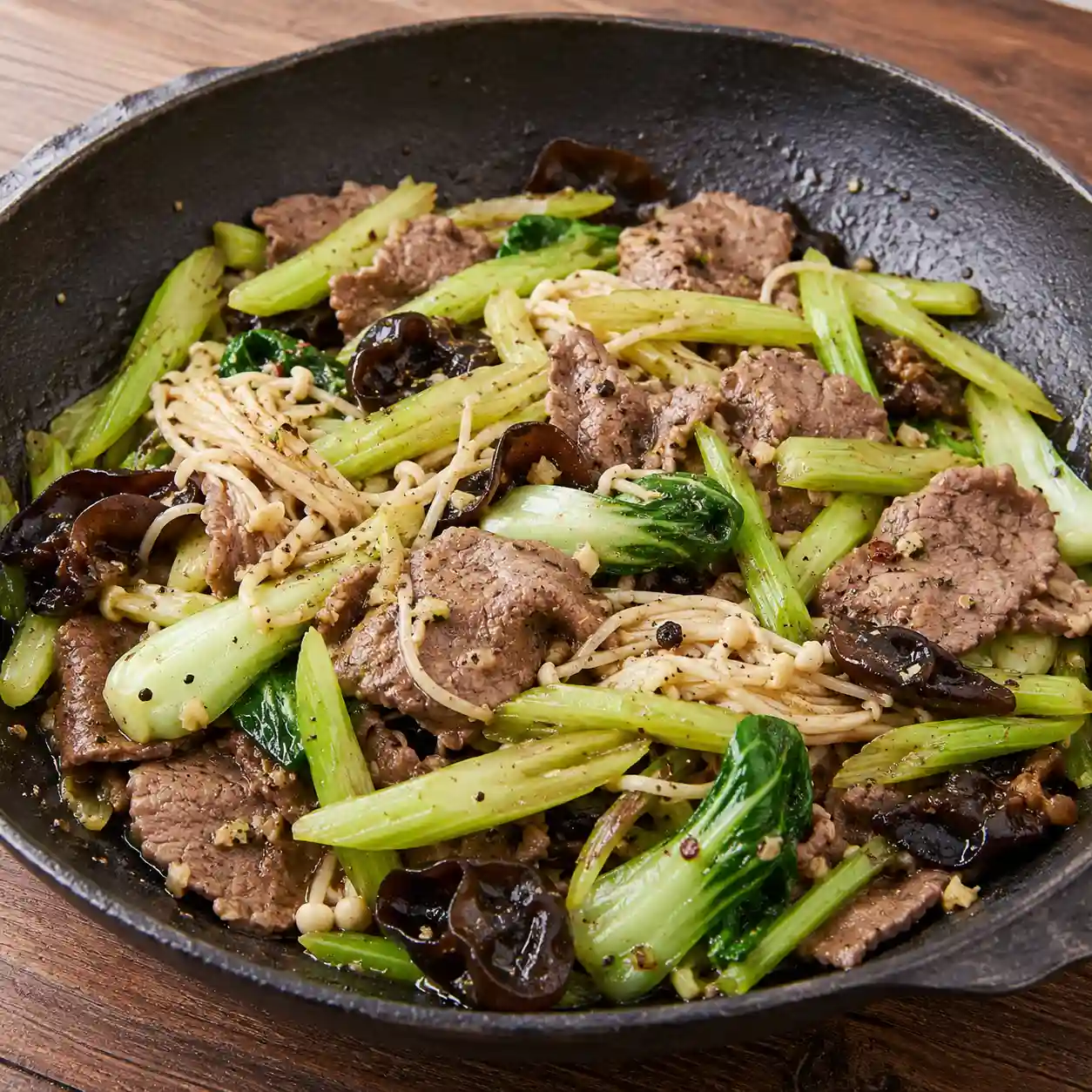 芹菜椒麻牛肉快炒鍋