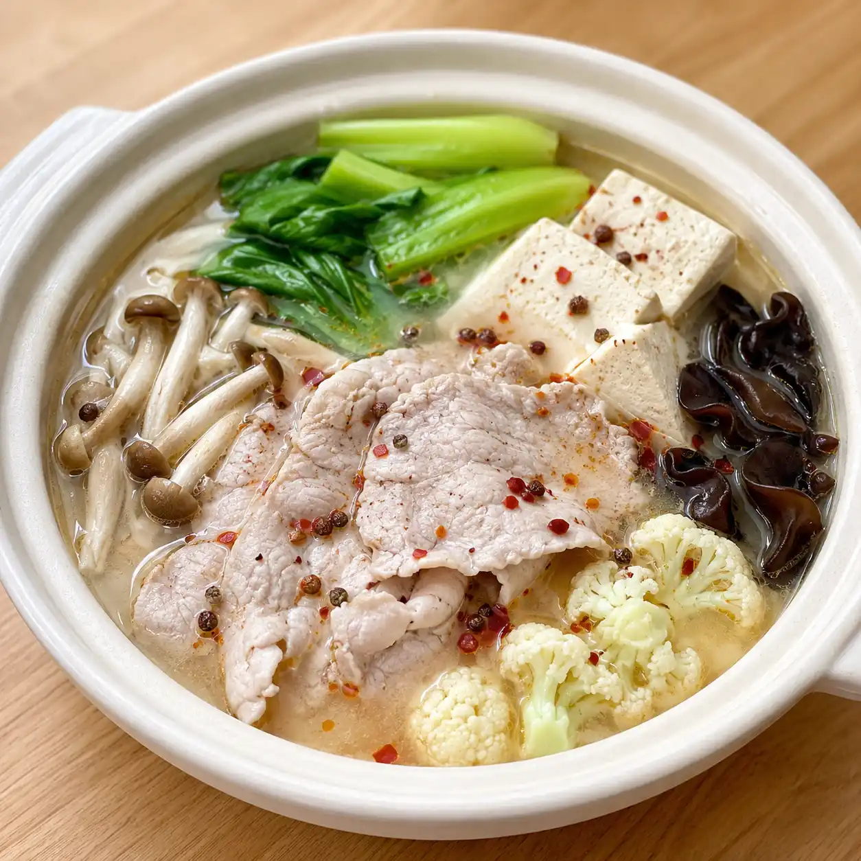 味噌麻辣豬里肌豆腐白滷鍋