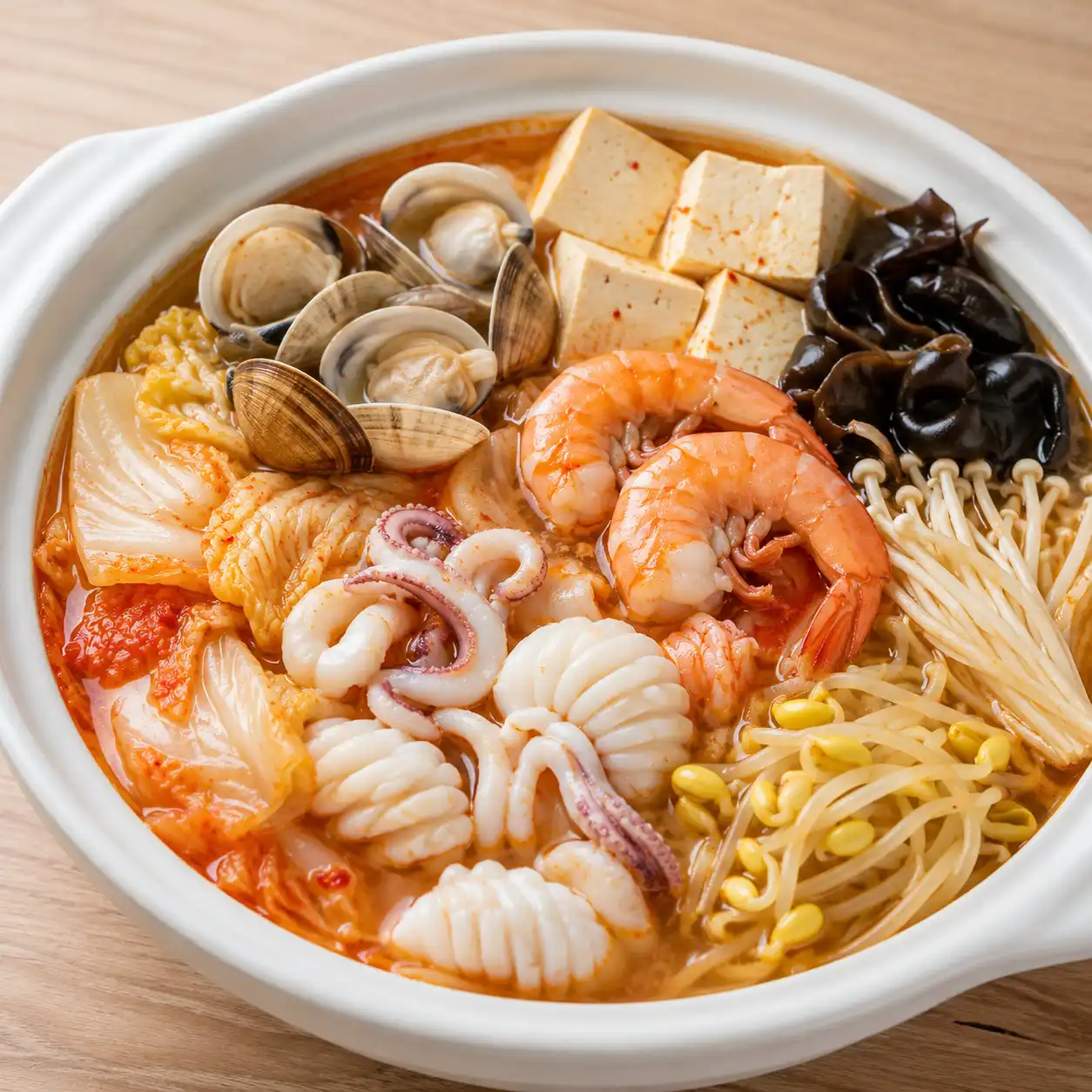 泡菜麻辣海味蝦仁花枝鍋