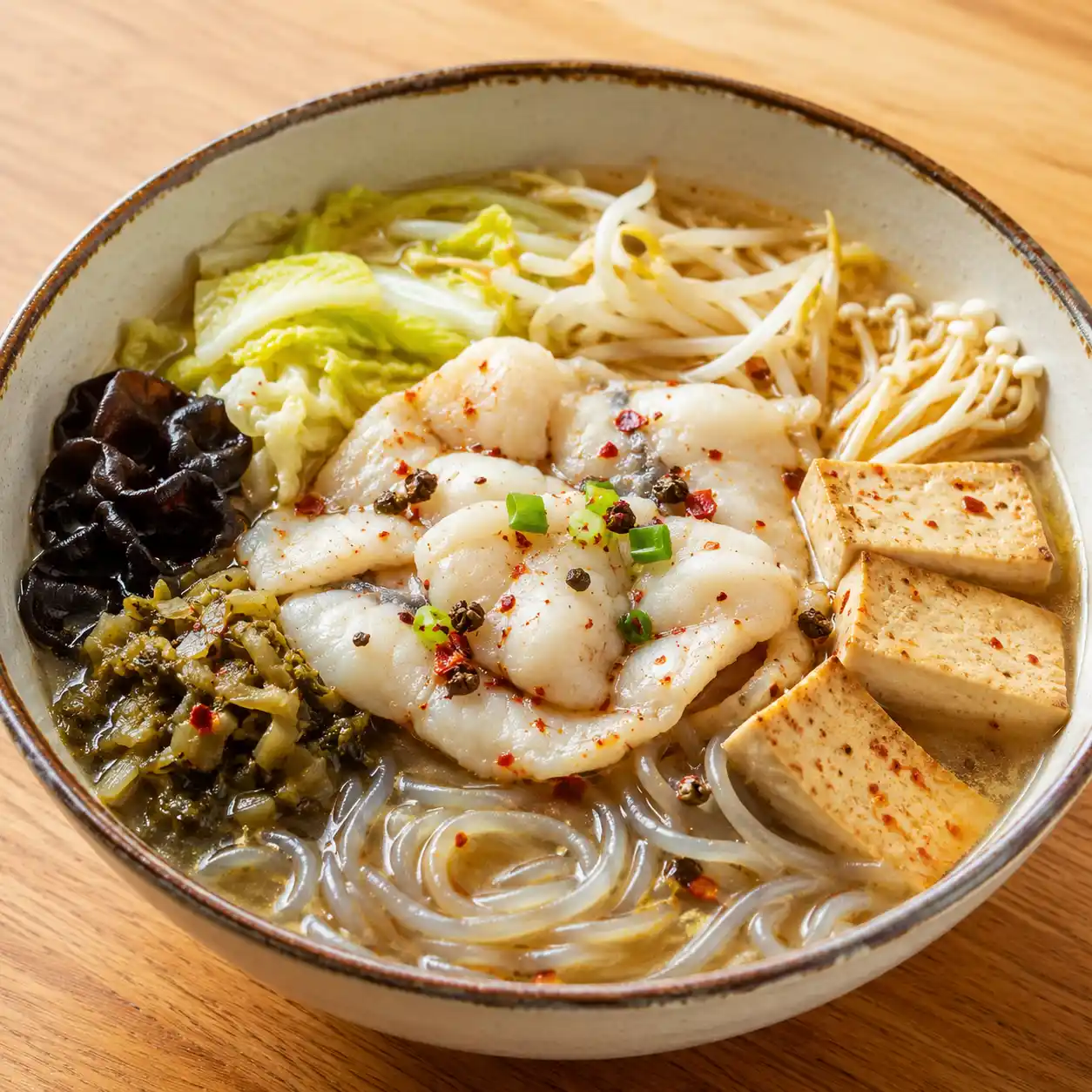 酸菜麻辣魚片蒟蒻麵