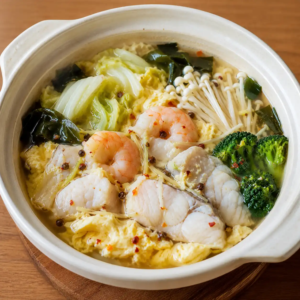 麻辣魚蝦蛋花海味鍋